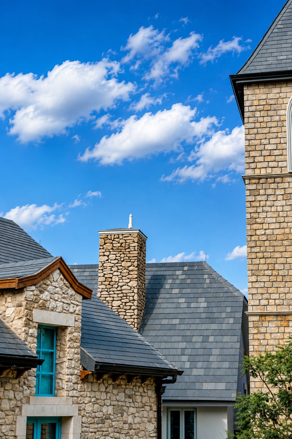 Slate roof on listed building