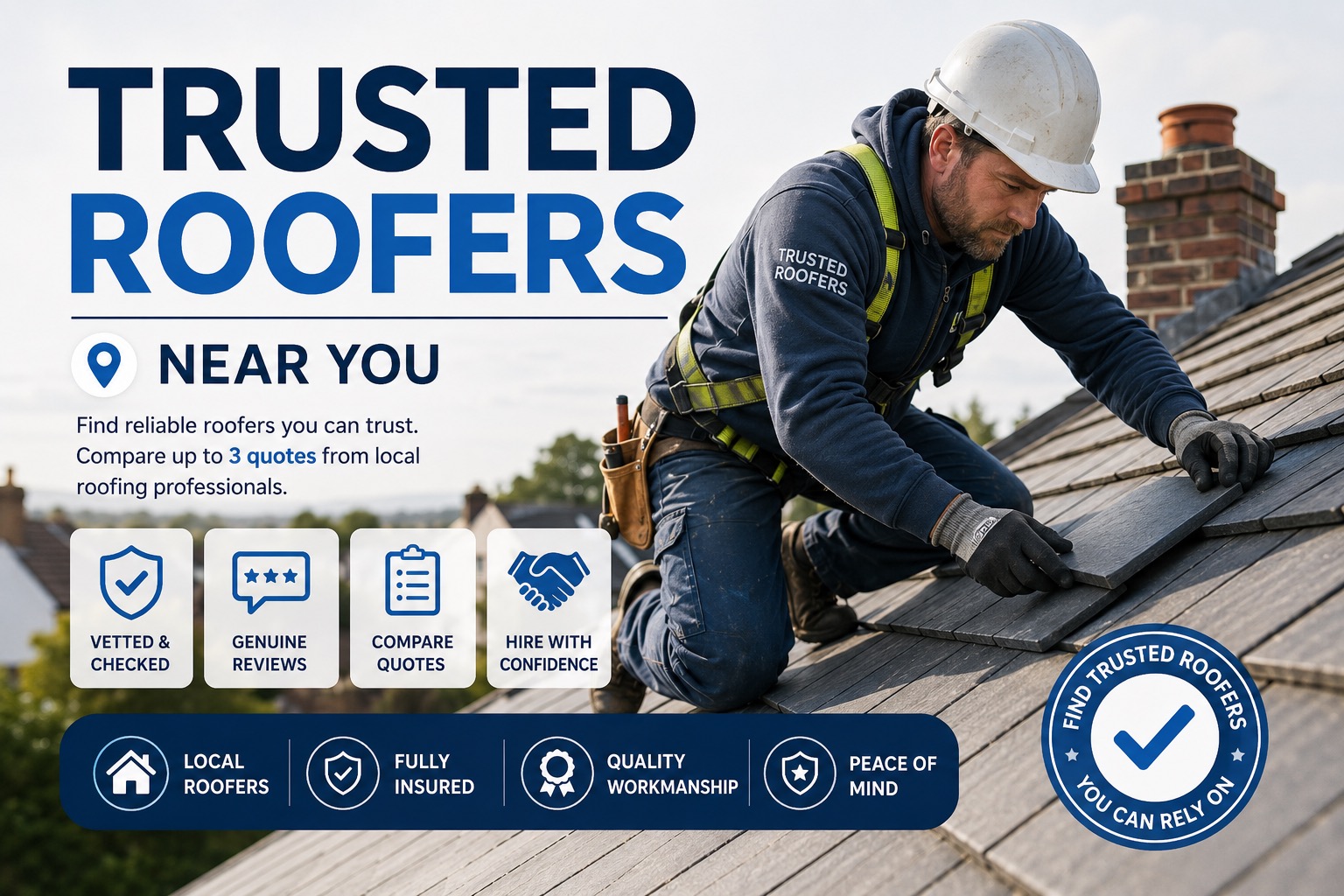 trusted roofer on a roof